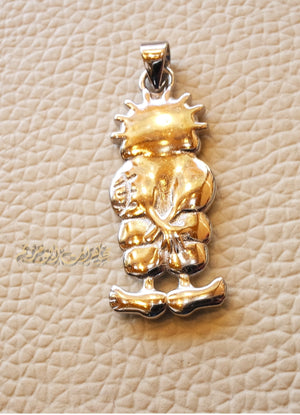 Handala sterling silver 925 Pendant , palestine symbol refugee symbol heavy jewelry piece please read item description فلسطين حنضله حنظله