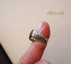 Kids baby ring dark brown Enamel sterling silver 925 , perfect for adult pinkie or for boys or girls children jewelry