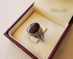 Kids baby ring dark brown Enamel sterling silver 925 , perfect for adult pinkie or for boys or girls children jewelry