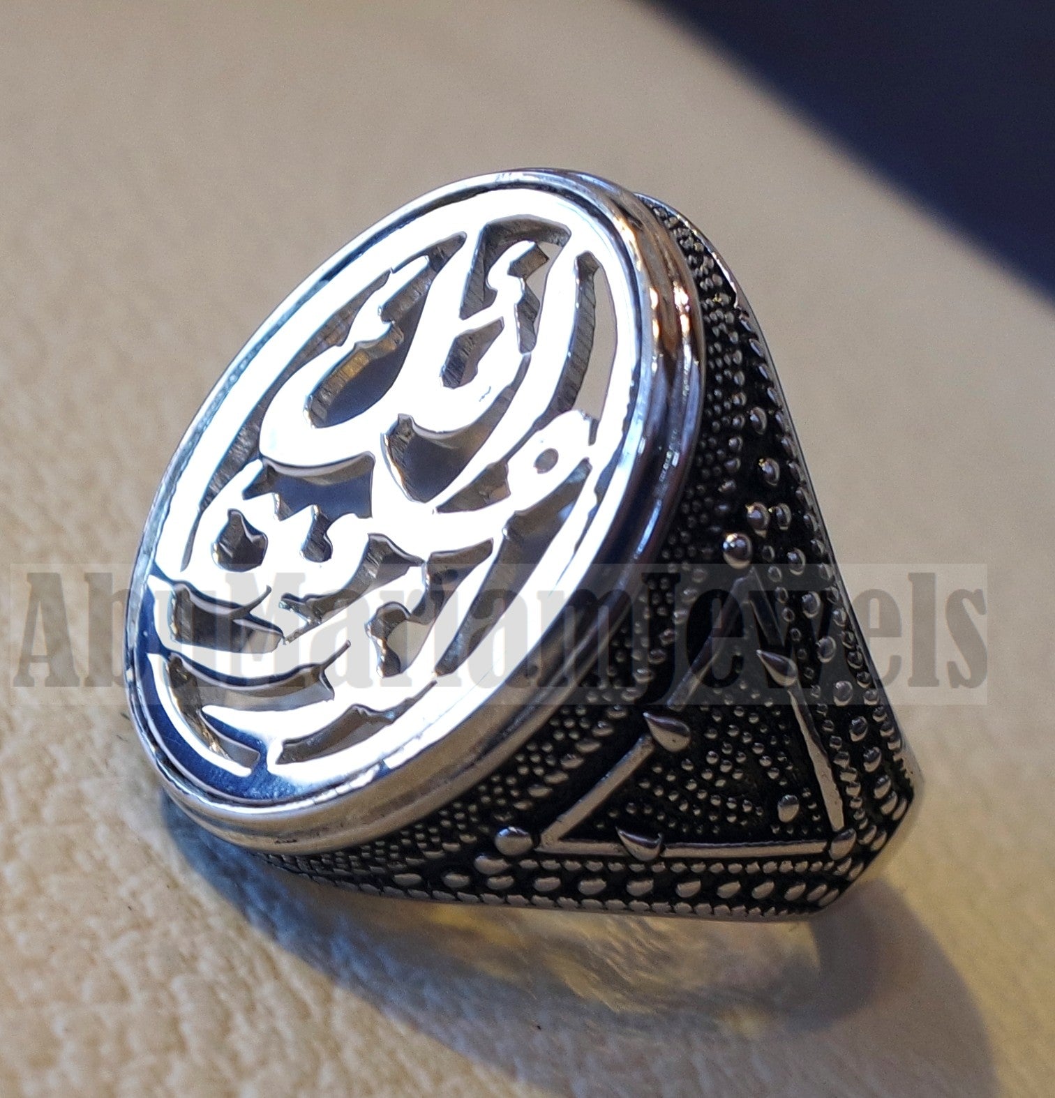 Customized Arabic calligraphy names handmade ring personalized antique jewelry style sterling silver 925 any size TSN1007 خاتم اسم تفصيل