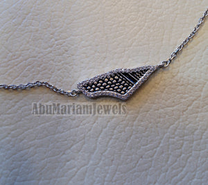 Palestine map bracelet sterling silver 925 jewelry koufyeh style cubic zirconia stones Arabic fast shipping كوفيه خارطه فلسطين