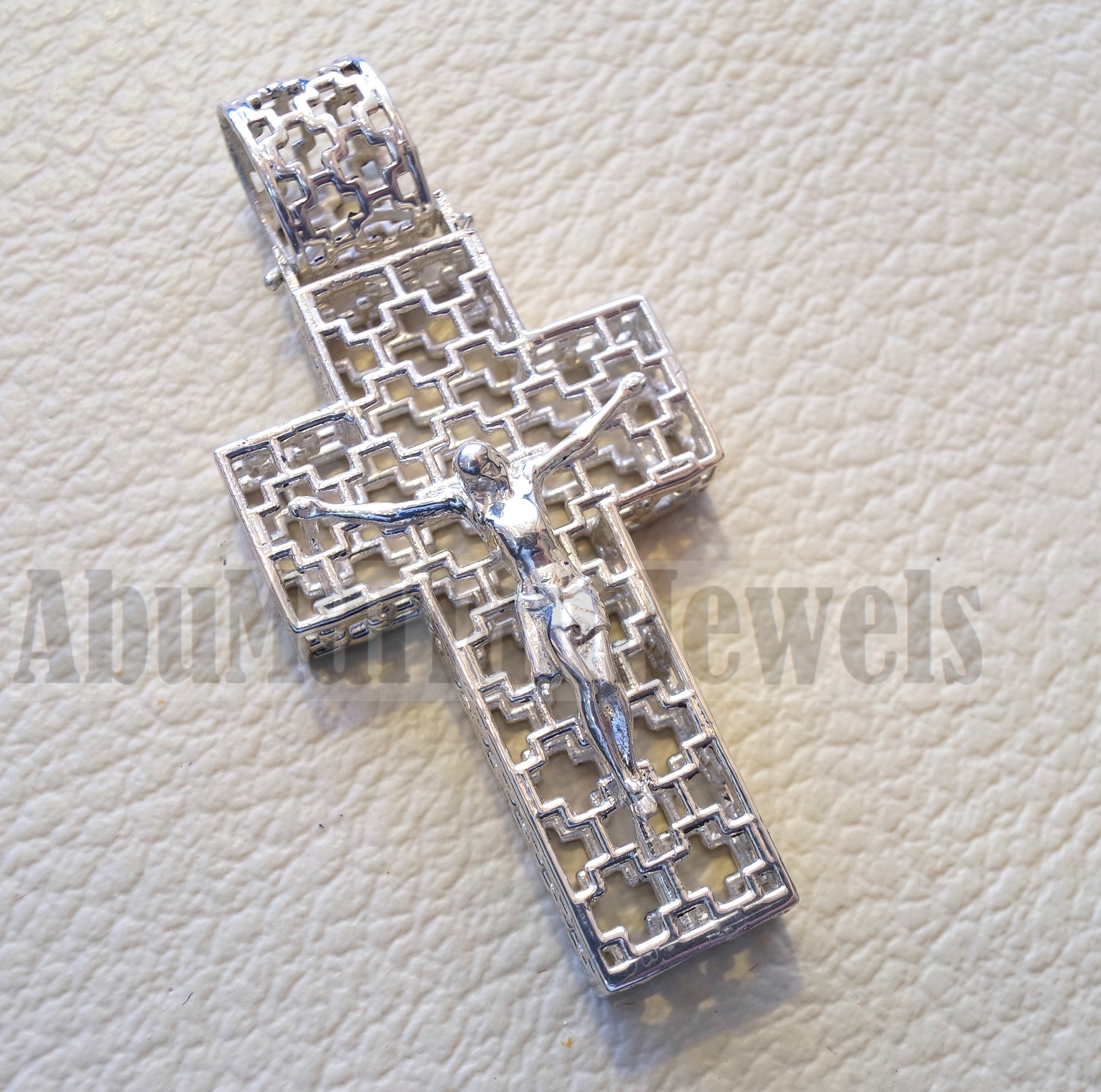 Cross pendant sterling silver 925 jewelry Christianity 3d design man women religious gift express shipping