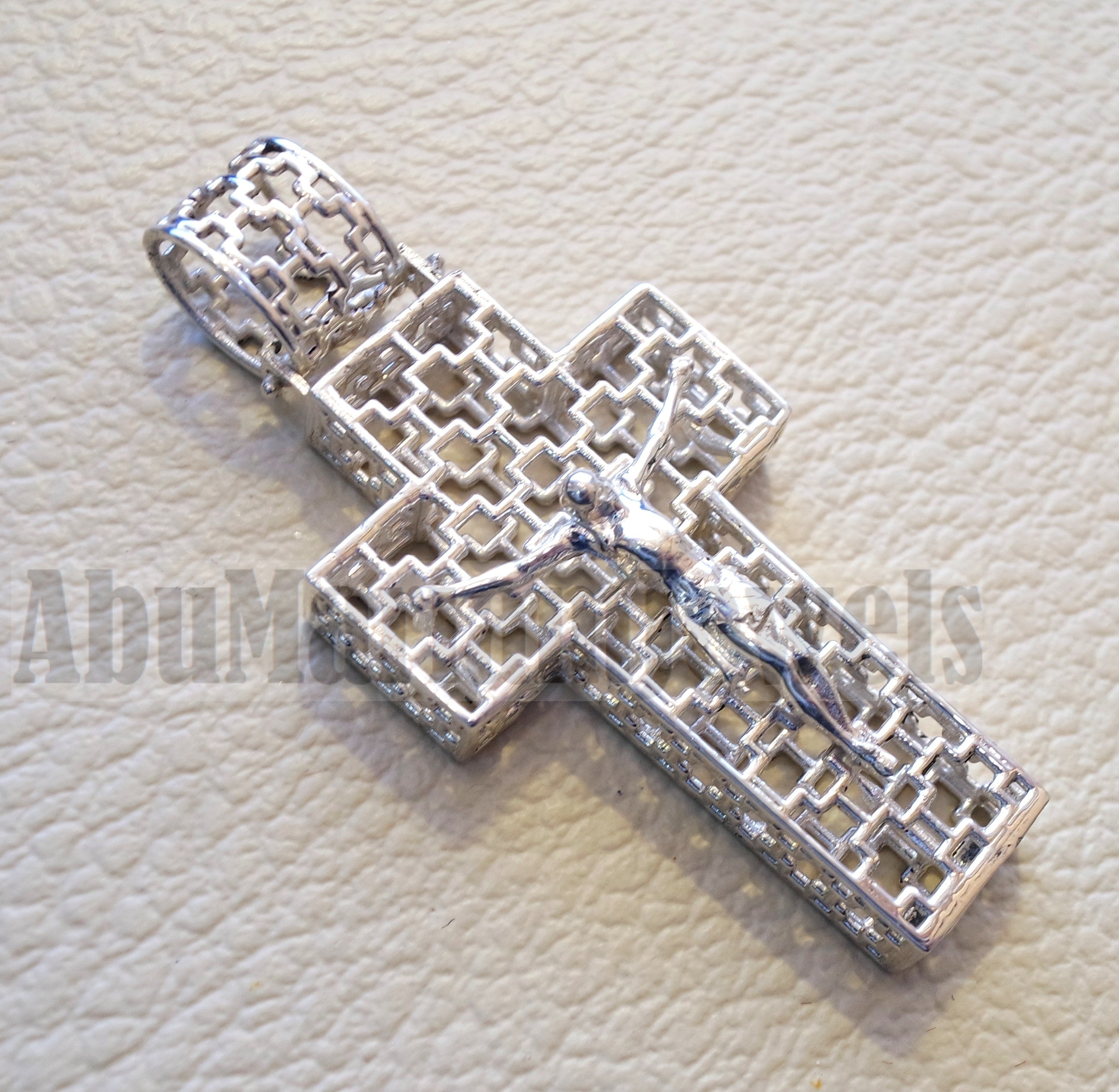 Cross pendant sterling silver 925 jewelry Christianity 3d design man women religious gift express shipping