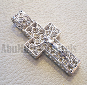 Cross pendant sterling silver 925 jewelry Christianity 3d design man women religious gift express shipping