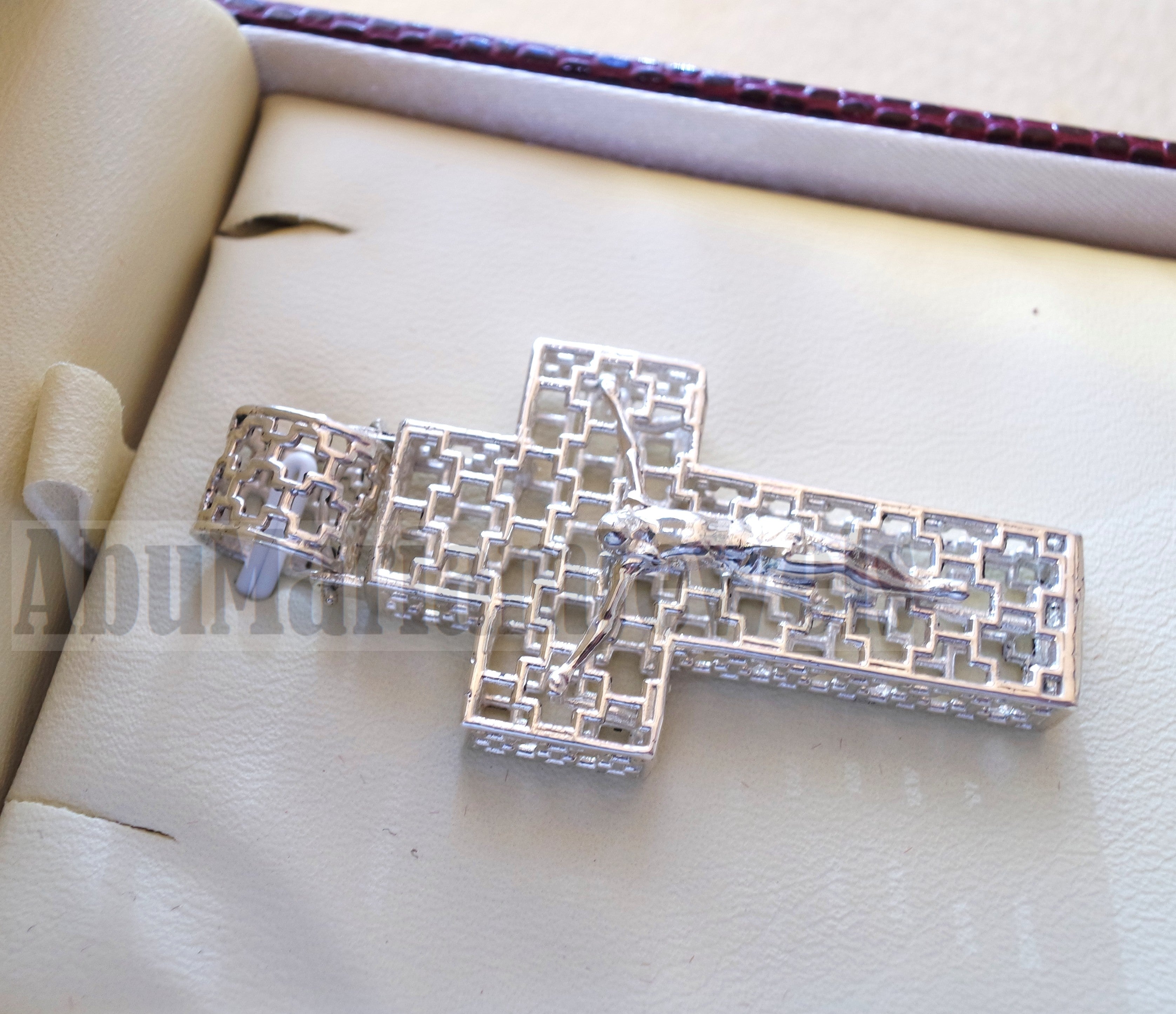 Cross pendant sterling silver 925 jewelry Christianity 3d design man women religious gift express shipping