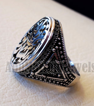 Customized Arabic calligraphy names handmade ring personalized antique jewelry style sterling silver 925 any size TSN1015 خاتم اسم تفصيل
