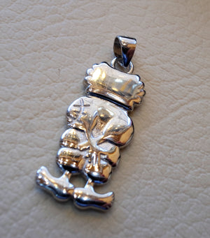 Handala sterling silver 925 Pendant , palestine symbol refugee symbol heavy jewelry piece please read item description فلسطين حنضله حنظله