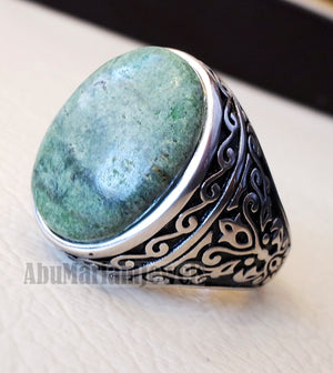 green swiss opal natural stone men ring sterling silver 925 stunning genuine oval gem ottoman style jewelry all sizes