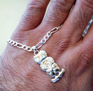 Handala sterling silver 925 Pendant and thick chain  , palestine symbol refugee symbol heavy jewelry piece please read item description فلسطين حنضله حنظله
