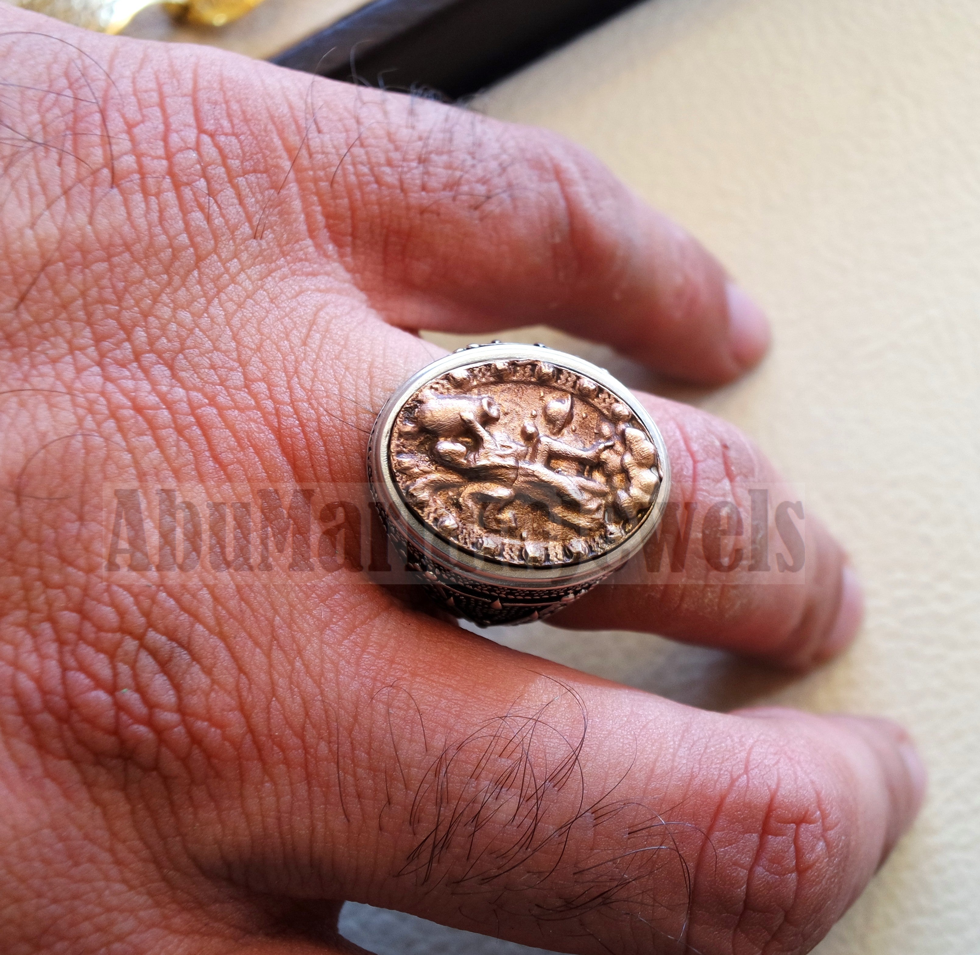 Aquarius Horoscopes zodiac sign sterling silver 925 and antique bronze huge men ring all sizes men jewelry gift that bring luck fast shipping