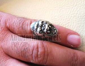 huge Gorilla ring very heavy sterling silver 925 man biker ring all sizes handmade animal head jewelry fast shipping detailed craftsmanship