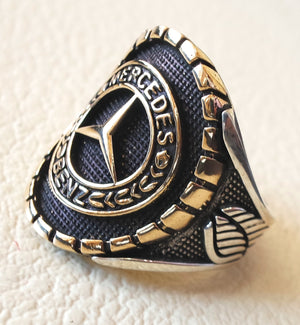 Mercedes Benz sterling silver 925 and bronze heavy man ring new car ideal gift all sizes