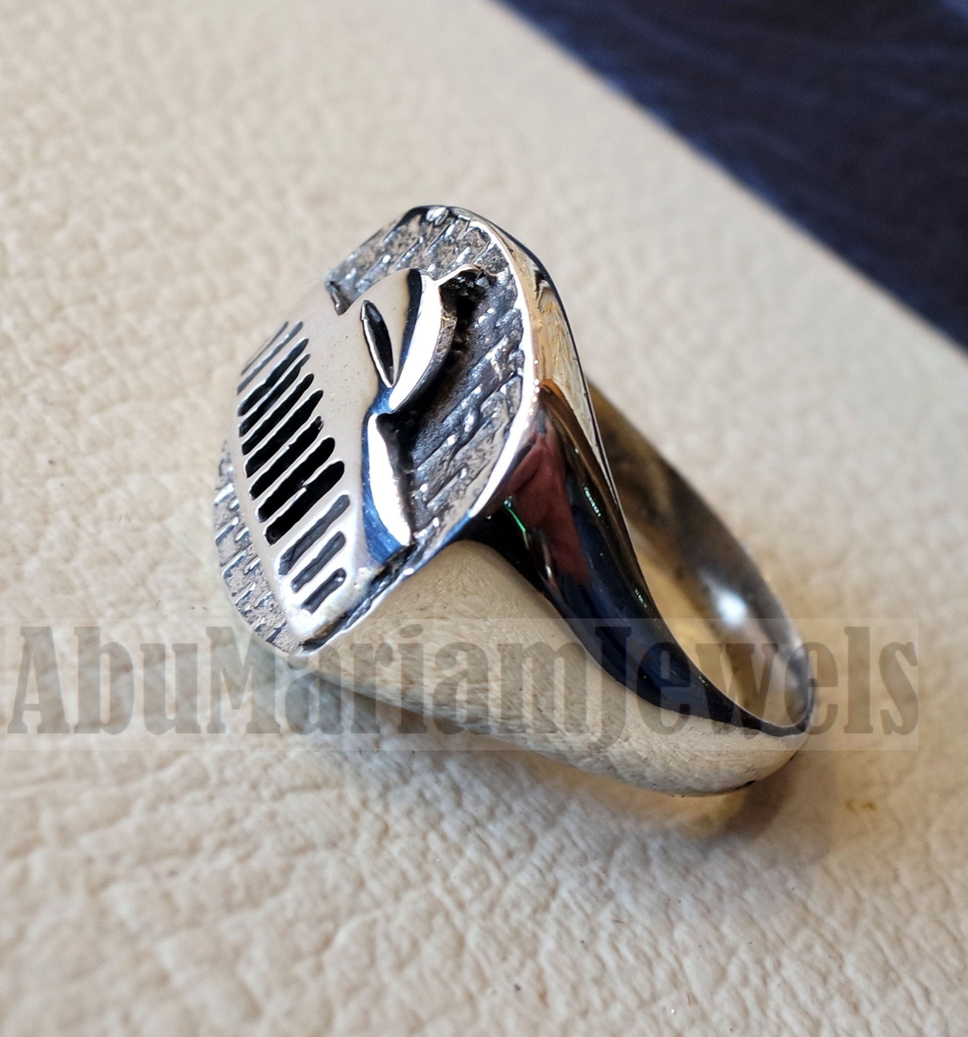 Al Aqsa Mosque men ring sterling 925 all sizes ottoman antique style Palestine Arabic Islam jewelry  خاتم الأقصى