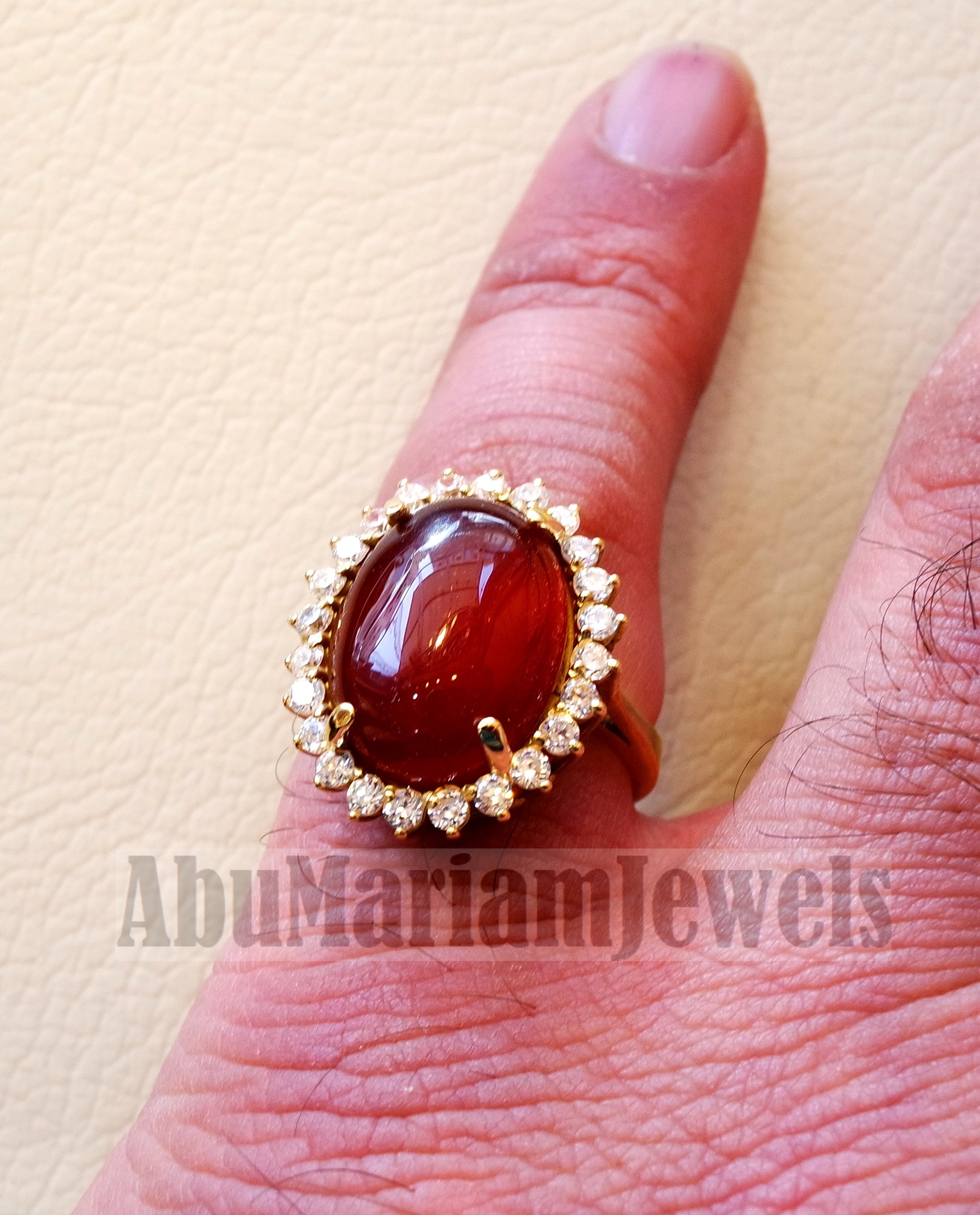 Aqeeq gold rings clearance for ladies