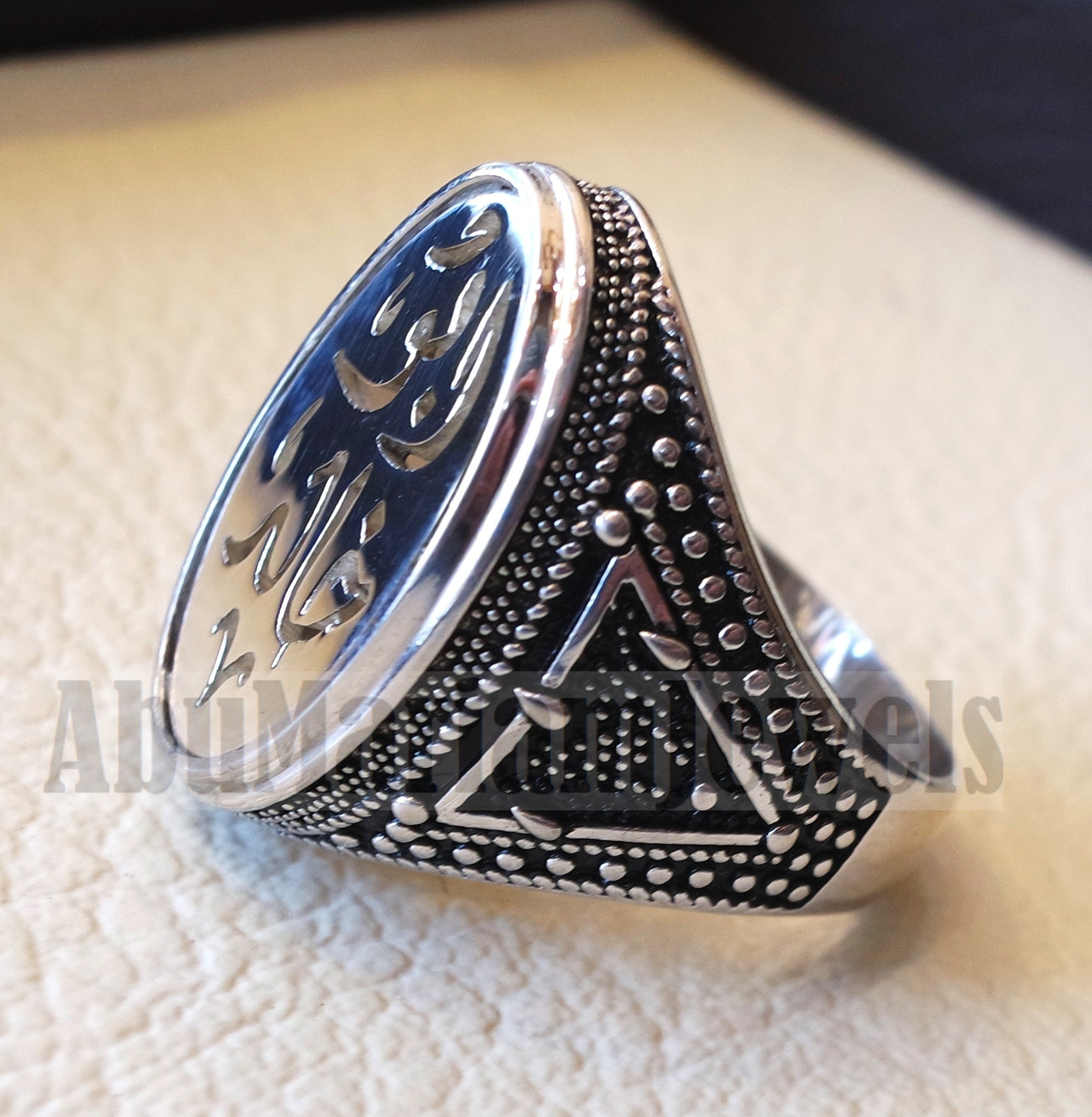 Customized Arabic calligraphy names ring personalized jewelry style sterling silver 925  any size TSN1003 خاتم اسم تفصيل