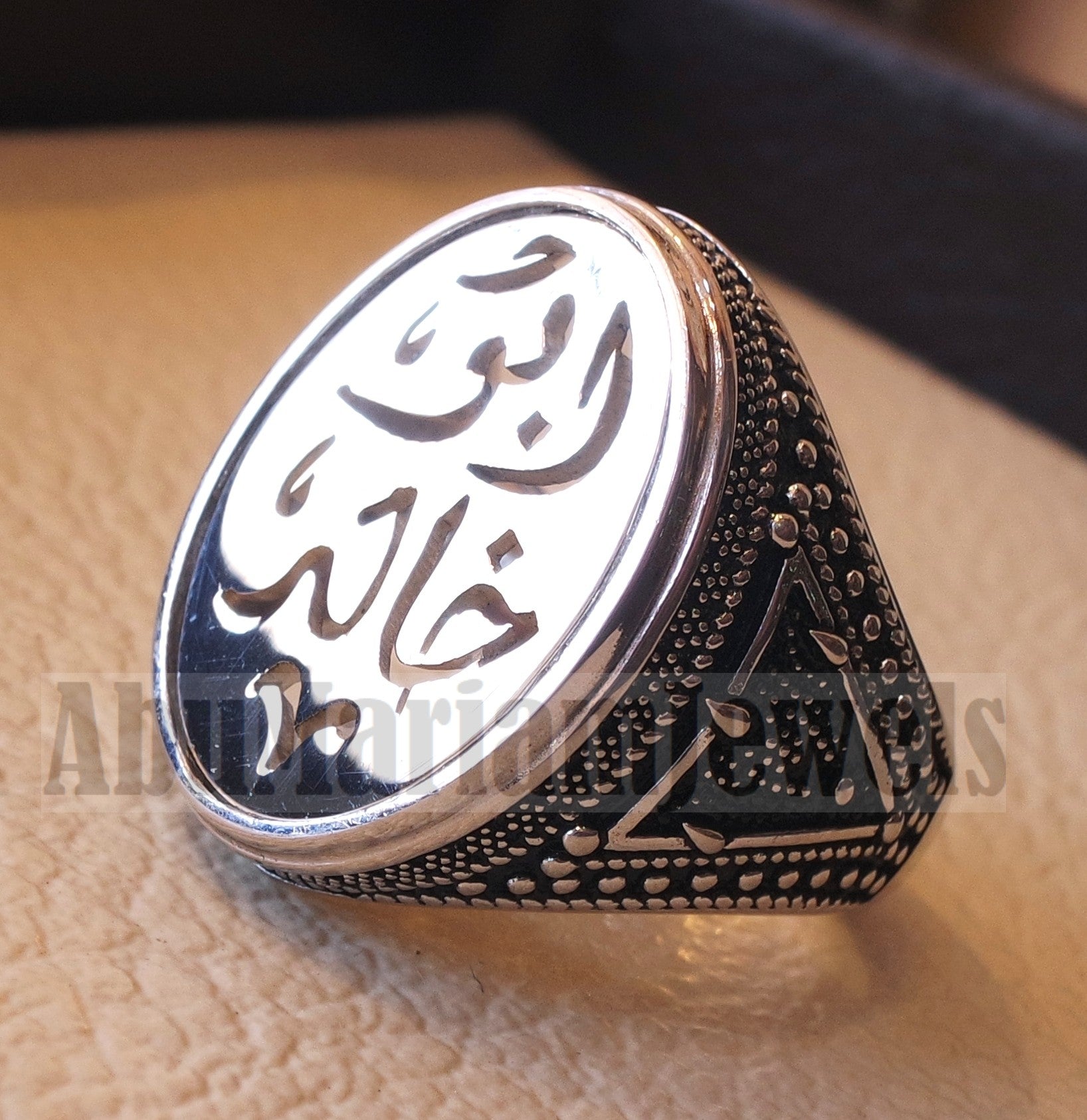 Customized Arabic calligraphy names ring personalized jewelry style sterling silver 925  any size TSN1003 خاتم اسم تفصيل