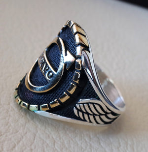 Volvo sterling silver 925 and bronze heavy man ring new car ideal gift all sizes