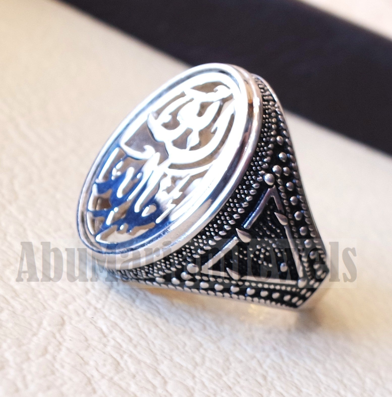 Customized Arabic calligraphy names ring personalized jewelry style sterling silver 925  any size TSN1004 خاتم اسم تفصيل