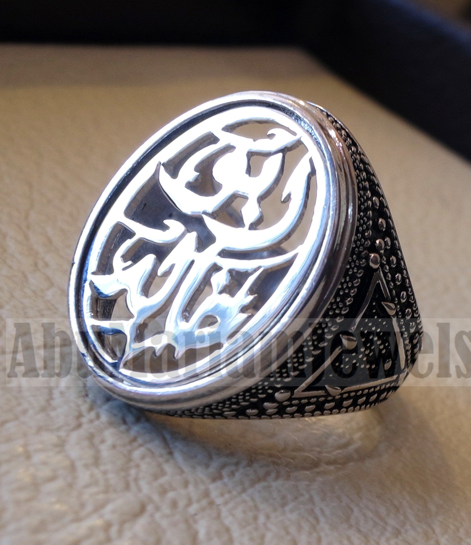 Customized Arabic calligraphy names ring personalized jewelry style sterling silver 925  any size TSN1004 خاتم اسم تفصيل