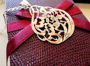 arabic calligraphy customized name sterling silver 925 high quality polishing pendant any two names big size any shape  اسماء عربي
