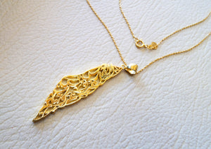 Palestine map pendant with chain famous poem verse 18 k gold jewelry arabic fast shipping خارطه و علم فلسطين القدس عروس عروبتكم