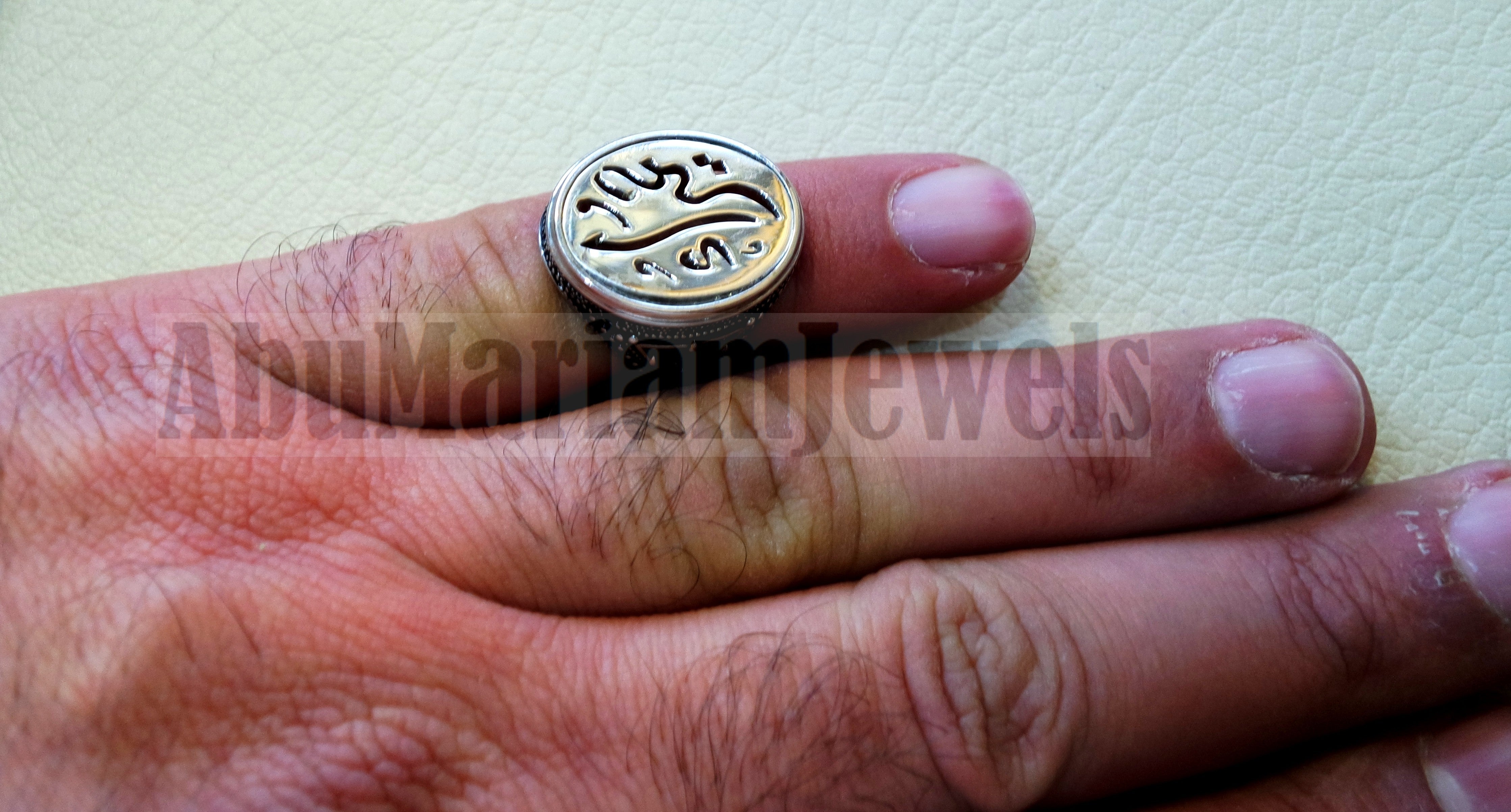 Customized Arabic calligraphy names handmade ring personalized antique jewelry style sterling silver 925 any size TSN1010 خاتم اسم تفصيل