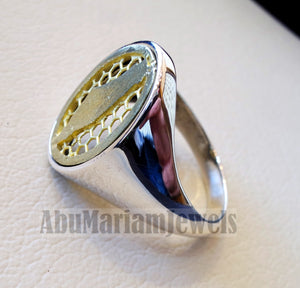 Palestine map man ring sterling silver and bronze Arabic middle eastern free palestine fast shipping all sizes خاتم فلسطين