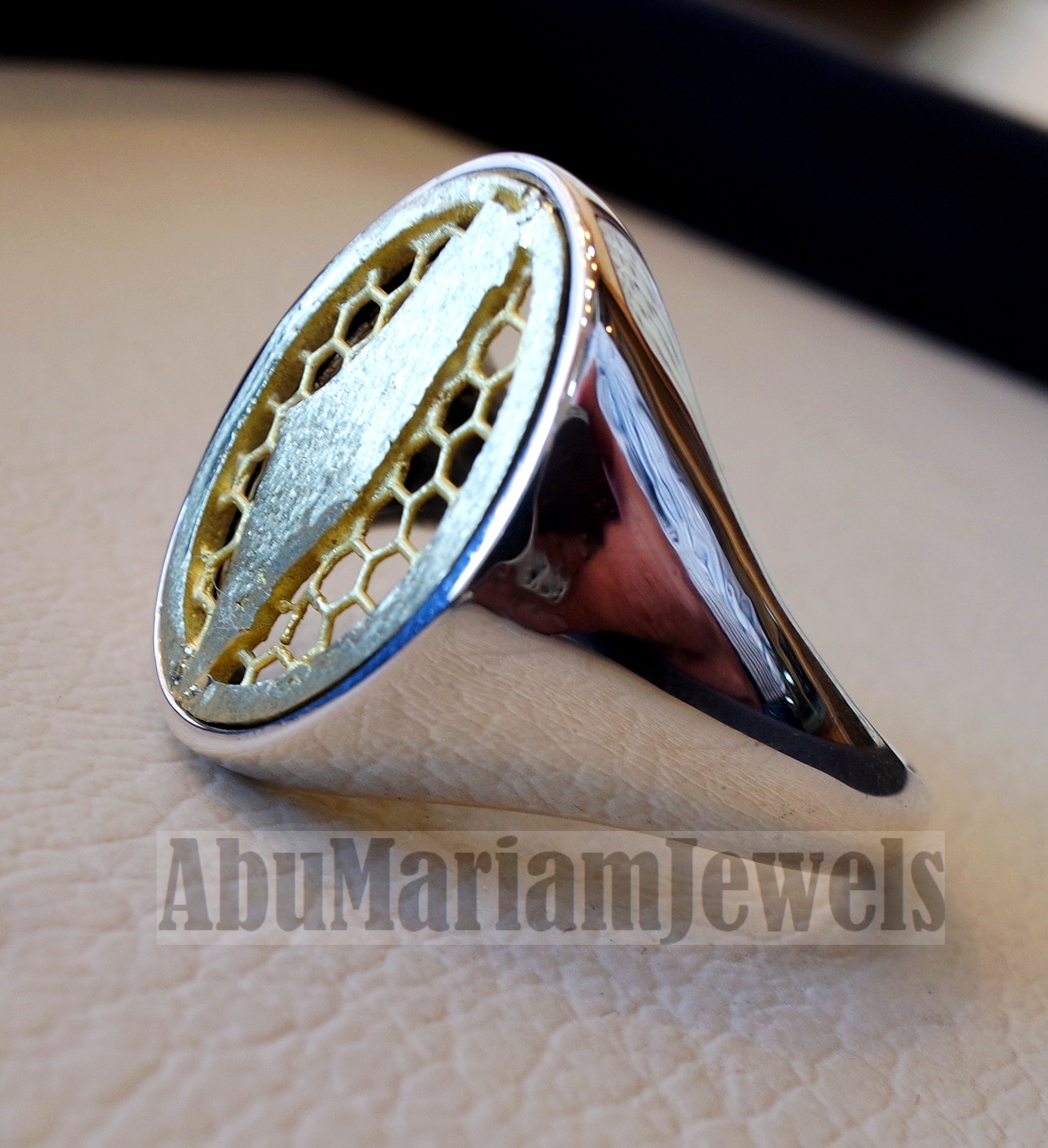 Palestine map man ring sterling silver and bronze Arabic middle eastern free palestine fast shipping all sizes خاتم فلسطين