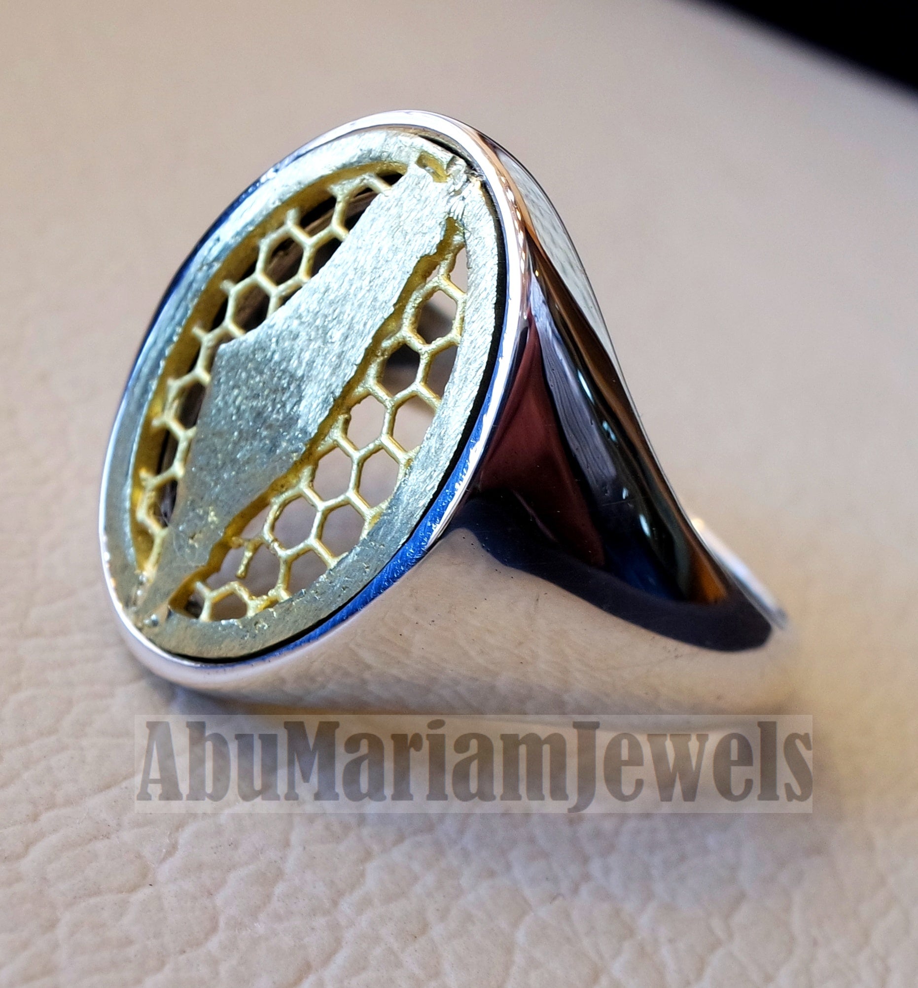 Palestine map man ring sterling silver and bronze Arabic middle eastern free palestine fast shipping all sizes خاتم فلسطين
