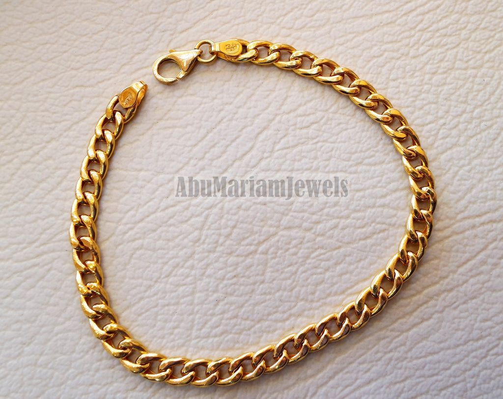 Hollow 21k gold bracelet men women fine jewelry full insured shipping in nice gift box .