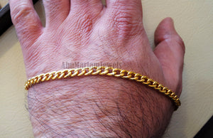 Hollow 21k gold bracelet men women fine jewelry full insured