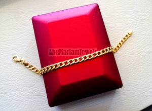 Hollow 21k gold bracelet men women fine jewelry full insured shipping in nice gift box .