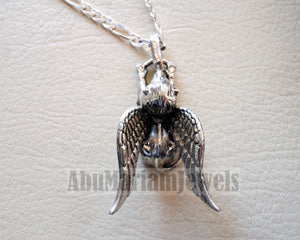 Huge Babylon lion 3D historical mythical winged lion the symbol of ultimate power pendant with thick chain sterling silver 925 griffin gryphon jewelry