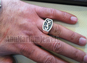 Name ring customized Arabic calligraphy one word personalized heavy all sizes jewelry style sterling silver 925 SN1003 خاتم اسم تفصيل