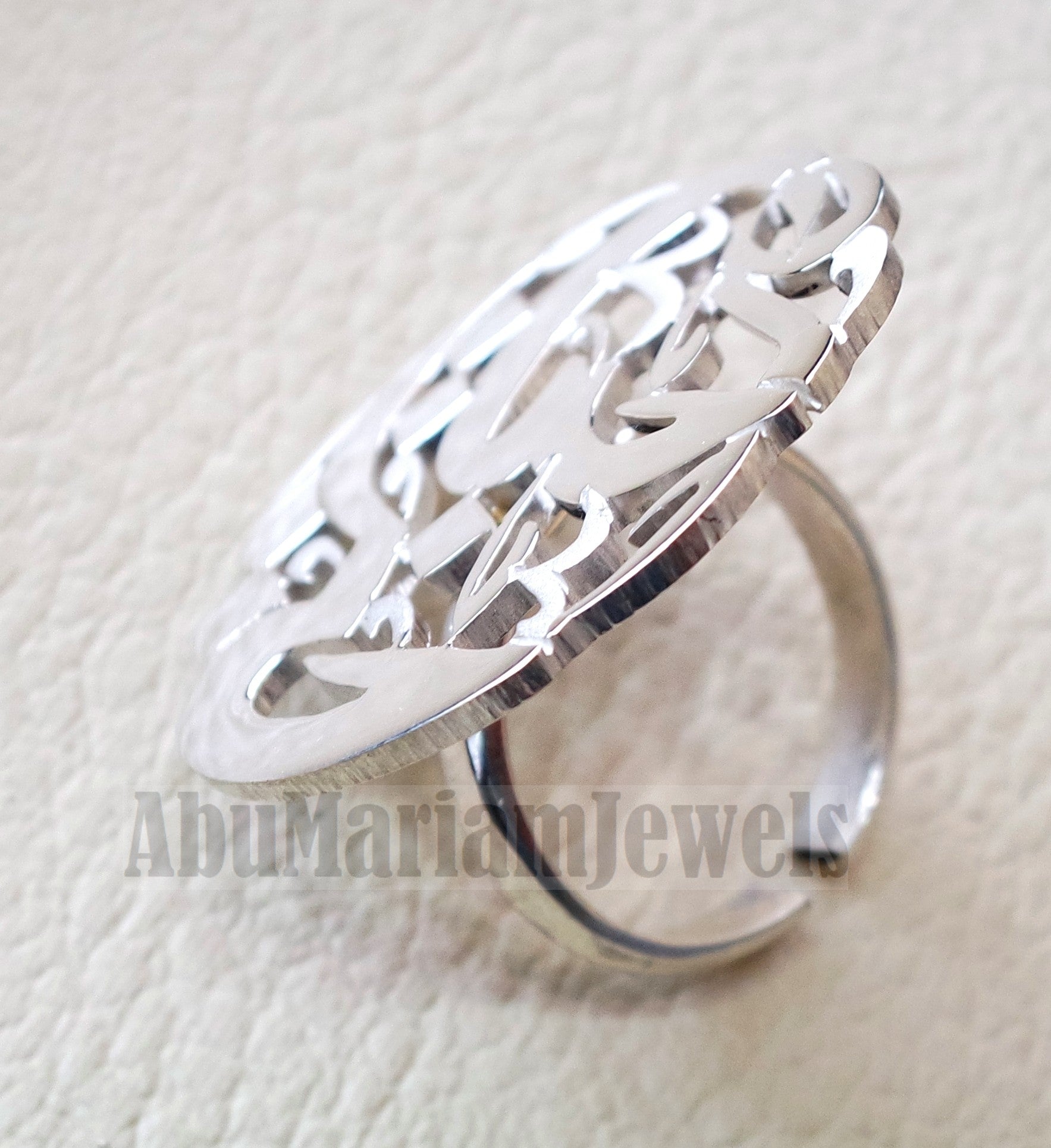 personalized arabic arab jewelry calligraphy customized name sterling silver 925 high quality fit all sizes any name خاتم اسماء عربي