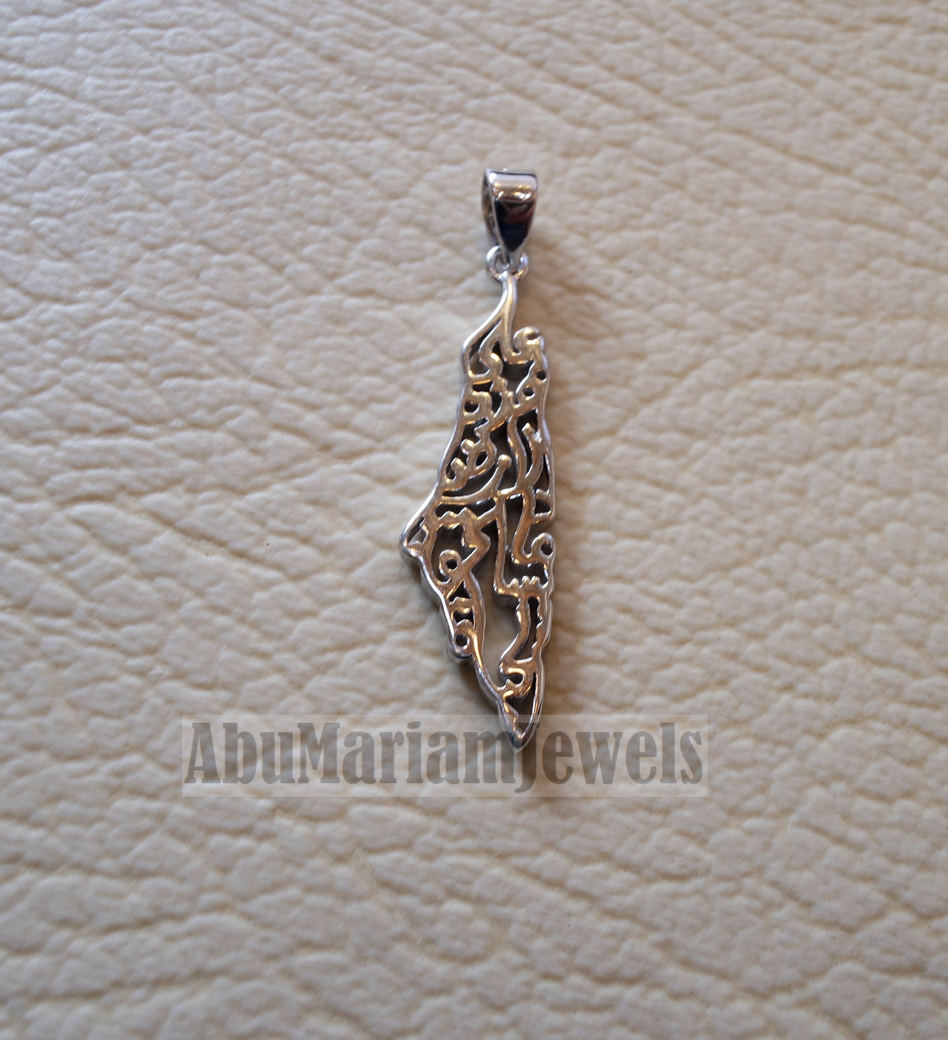 Palestine map very small pendant with famous poem verse sterling silver 925 k high quality jewelry arabic fast shipping خارطه و علم فلسطين