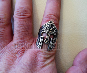 Warrior ring face mask ring sterling silver 925 huge man jewelry piece all sizes fast express shipping