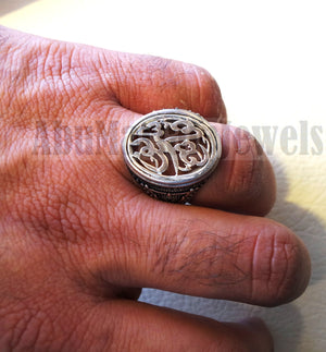 Customized Arabic calligraphy names handmade ring personalized antique jewelry style sterling silver 925 any size TSN1006 خاتم اسم تفصيل