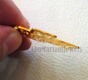 Arabic calligraphy cross pendant 18 k gold jewelry catholic orthodox symbol christianity handmade heavy thick fast shipping