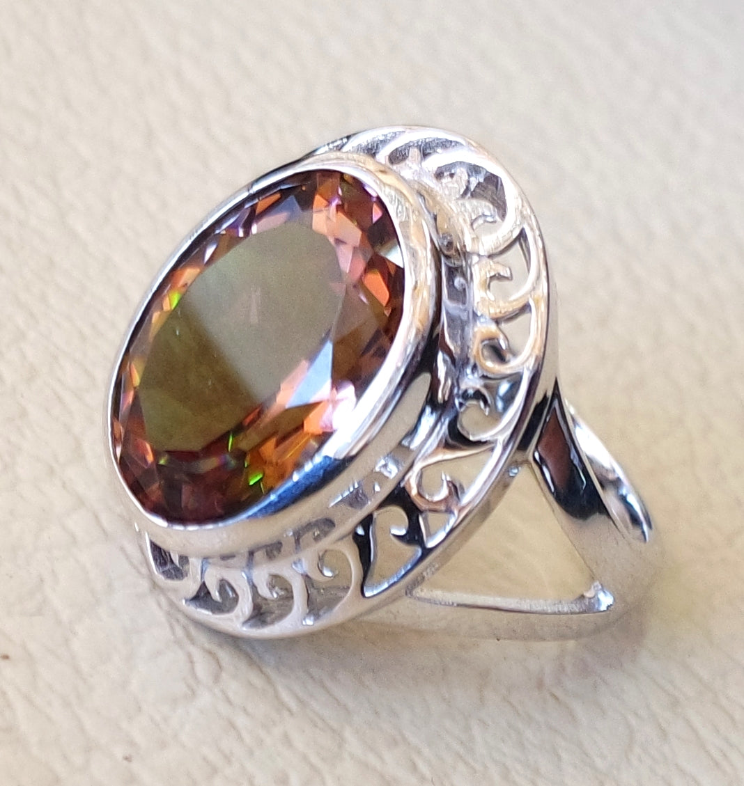 Zultanite oval natural changing color rare gem in sterling silver 925 Diaspore women ring cut stone all sizes