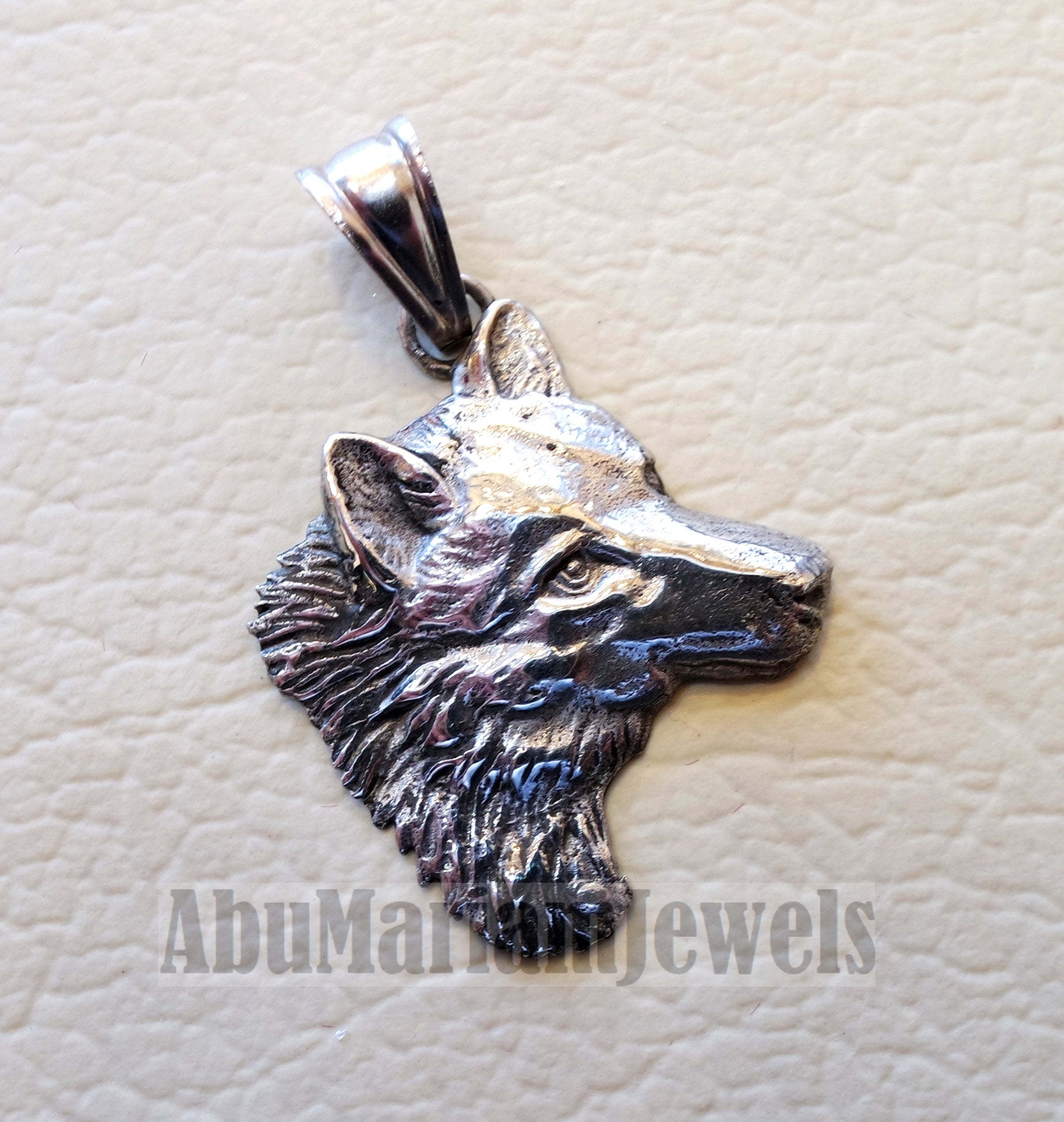Husky Pendant: Silver Plated with Rhinestones - Dog Lover Charm Husky Pendant: Silver Plated with Rhinestones - Dog Lover Charm