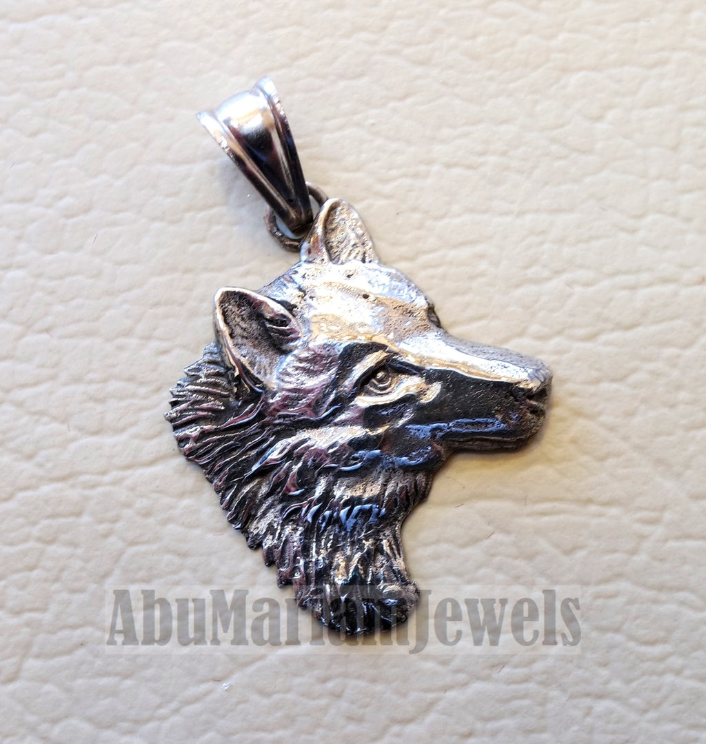 wolf , Husky dog sterling silver 925 man or women pendant handmade animal head jewelry fast shipping detailed craftsmanship