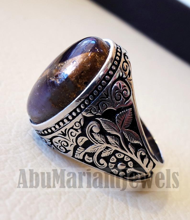 Nissan sterling silver 925 and bronze heavy man ring new car ideal gif –  Abu Mariam Jewelry