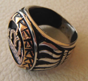 vintage style king royal crown men ring heavy sterling silver 925 and bronze handmade all sizes jewelry