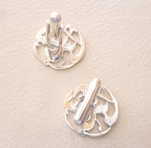 cufflinks , cuflinks  1 name calligraphy arabic customized any name made to order sterling silver 925 heavy men jewelry