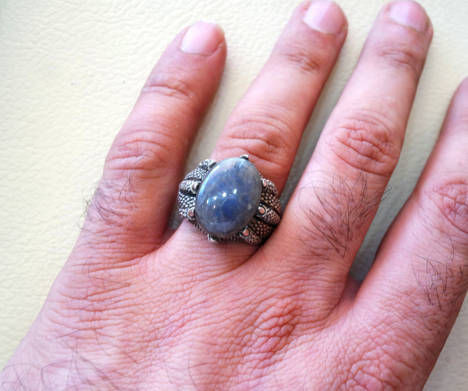 flashy blue labradorite huge men eagle clay ring sterling silver 925 color unique stone all sizes jewelry fast shipping oxidized style