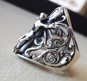 cross jesus christ christian sterling silver 925 heavy huge man ring jewelry fast shipping biker style all sizes