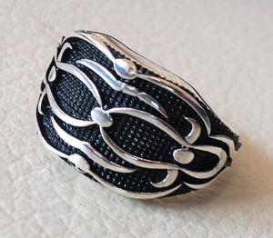 celtic style heavy sterling silver 925 heavy man heavy symbol ring shape any size antique style high quality jewelry