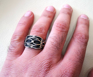 celtic style heavy sterling silver 925 heavy man heavy symbol ring shape any size antique style high quality jewelry
