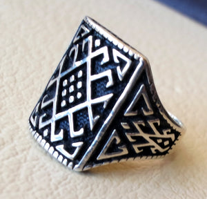 celtic style heavy sterling silver 925 heavy man ornament man ring shape any size antique style high quality jewelry